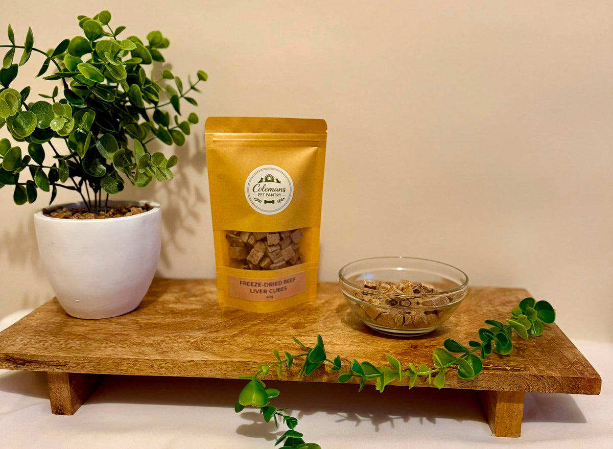 Freeze Dried Beef Liver Cubes for Dogs & Cats