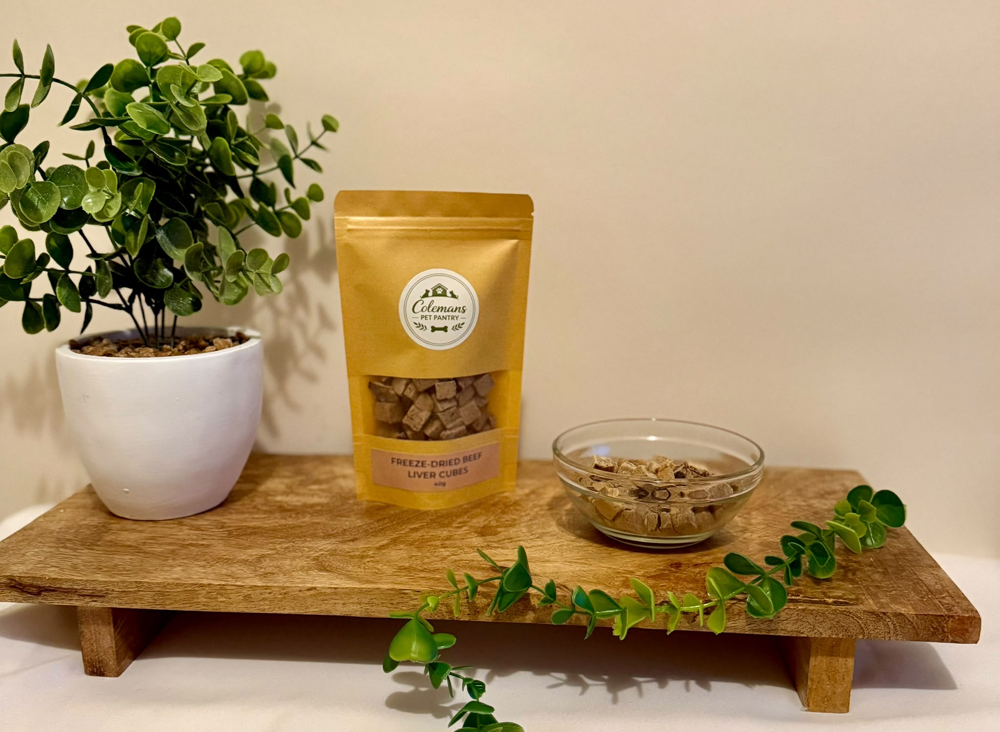 Freeze Dried Beef Liver Cubes for Dogs & Cats